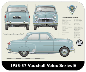 Vauxhall Velox Series E 1955-57 Place Mat, Small